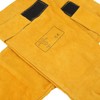 Pair Welding Sleeve Cowhide Wearproof Heat Resistant Golden Yellow for