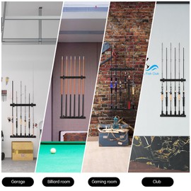 MOERDIFFER Fishing Rod Holder, Black, ABS, 6 Rods Storage, Wall Mounted, Fishing Rod Accessories for Garage, Boat