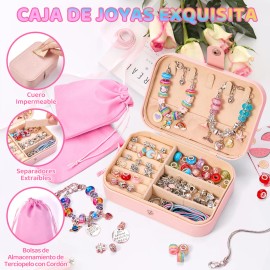154pzs Kit Pulseras Bisuteria Cuentas Para Pulseras Regalo Navidad Para Nias Color Con Caja 2 Bolsa - Producto Original de Alta Calidad, Entrega Rápid