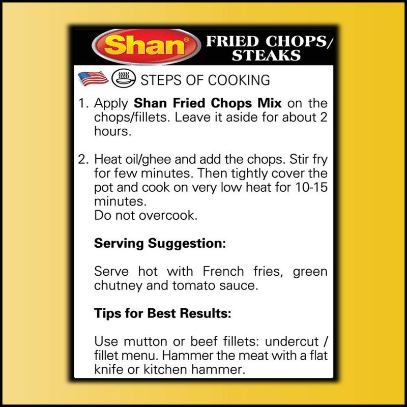 Shan - Fried Chops/Steak Seasoning Mix (50g) - Spice Packets