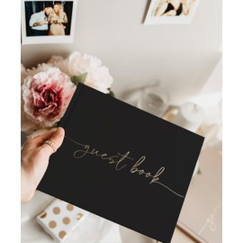 Lamare Wedding Guest Book - Elegant Guest Book Weddings Reception, Baby Shower, Polaroid Guest Book for Wedding and Special Events - 100 Blank Pages for Wedding Sign in and Photos