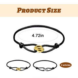 Sikweny Pack of 2 Sailing Rope Bracelets, Adjustable Design, Men's Bracelet, Lightweight and Portable, Waterproof Design, Used for Christmas, Birthday, Thanksgiving, Anniversary, Wedding Anniversary