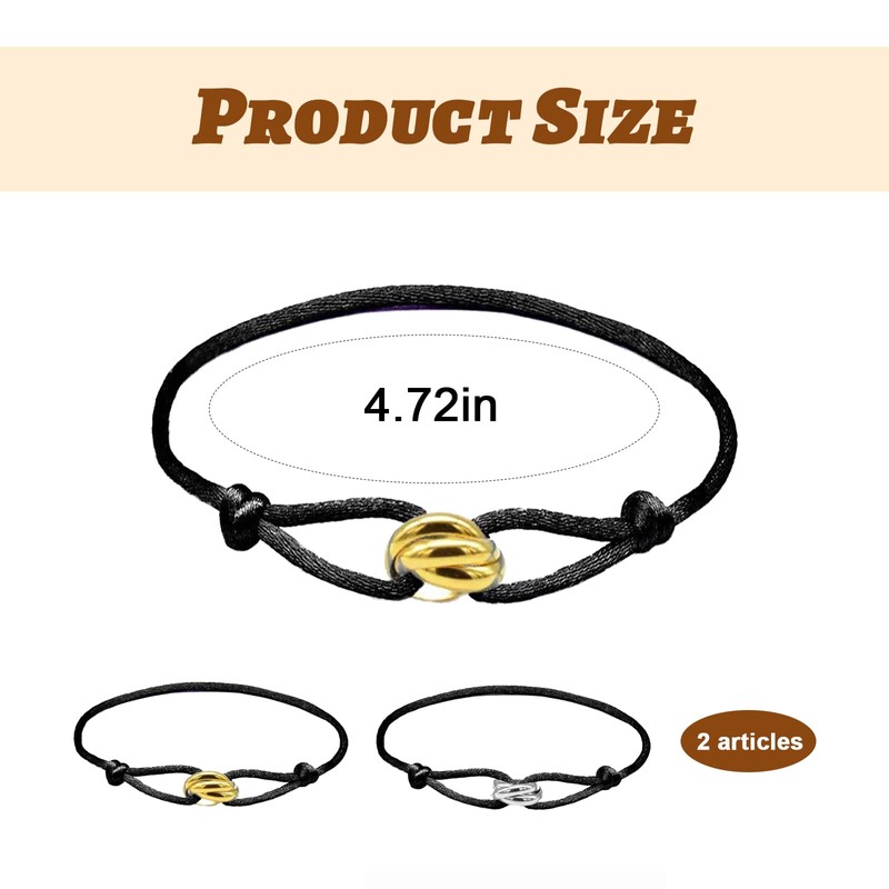 Sikweny Pack of 2 Sailing Rope Bracelets, Adjustable Design, Men's