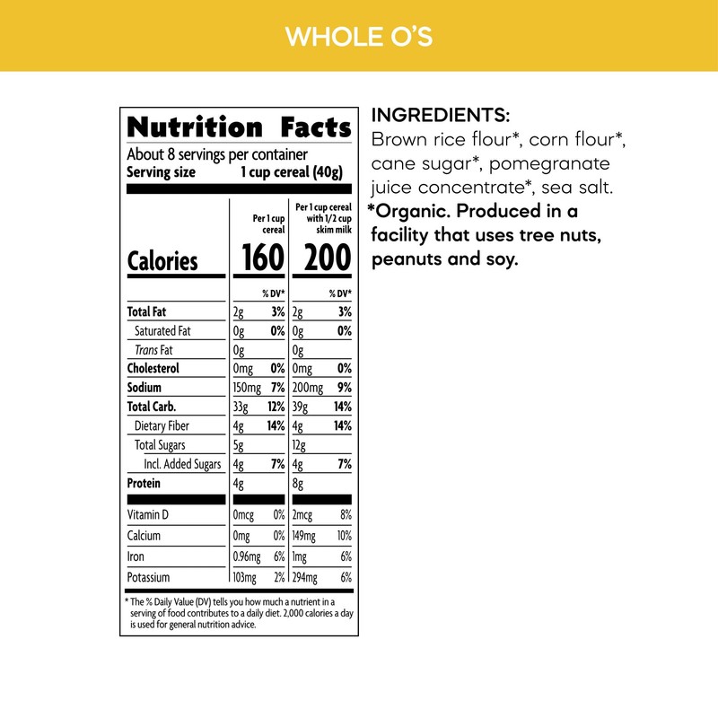 Nature's Path Organic Whole O's Cereal, 26.4 oz (Pack of