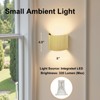 Folux Battery Operated Modern Metal Pleated Wall Sconce Set of