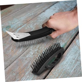 Anneome Multi-Purpose 4 Pcs Wire Brush for Cleaning Rust Removal Steel Brush Comfortable Grip Wire Scrub Brush