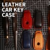 HIBEYO Smart Car Key Case Fits Mercedes Cowhide Leather Key