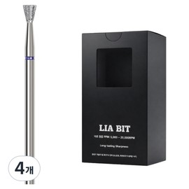 BESSIE Leabit sandshot XF nail bit, 4 pieces, silver / BESSIE 리아비트 샌드숏 XF 네일비트, 4개, 실버