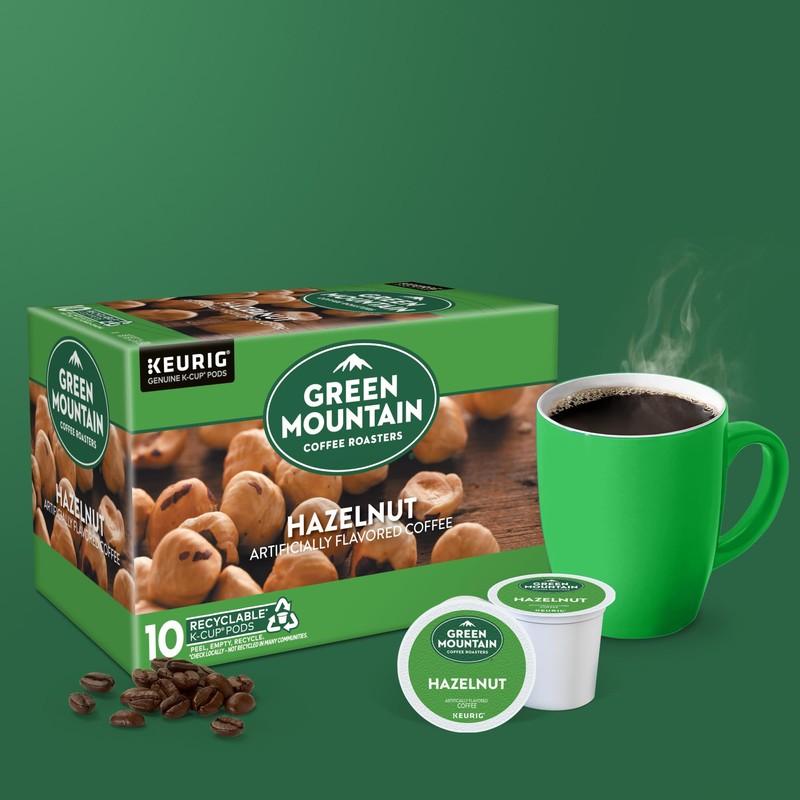 Green Mountain Coffee Roasters Hazelnut, Keurig Single Serve K-Cup Pods,