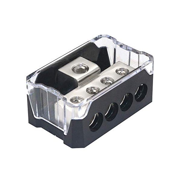 RKURCK 4 Way Power Distribution Block, 0/2/4 AWG Gauge in,