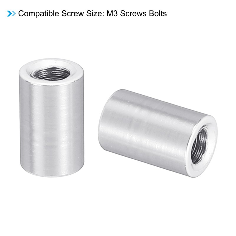 PATIKIL M3 Aluminium Spacer, Pack of 12 Metal Standoffs Sleeve