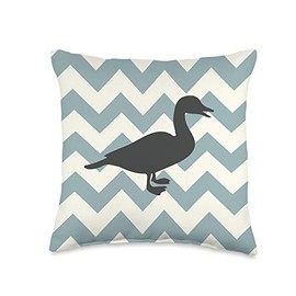Duck Mom Dad Teal Wave Cute Pet Gift Throw Pillow