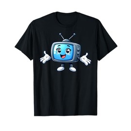 Cartoon TV Character With Antennas, Big Eyes, And Wide Smile T-Shirt