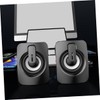 KOMBIUDA 1pair USB-Powered Computer Speakers RGB Lighting Omnidirectional Sound Portable