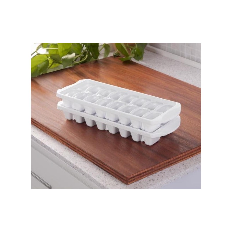 Ice Cube Tray Stackable (2 PACK),Twist cube release, Tray makes