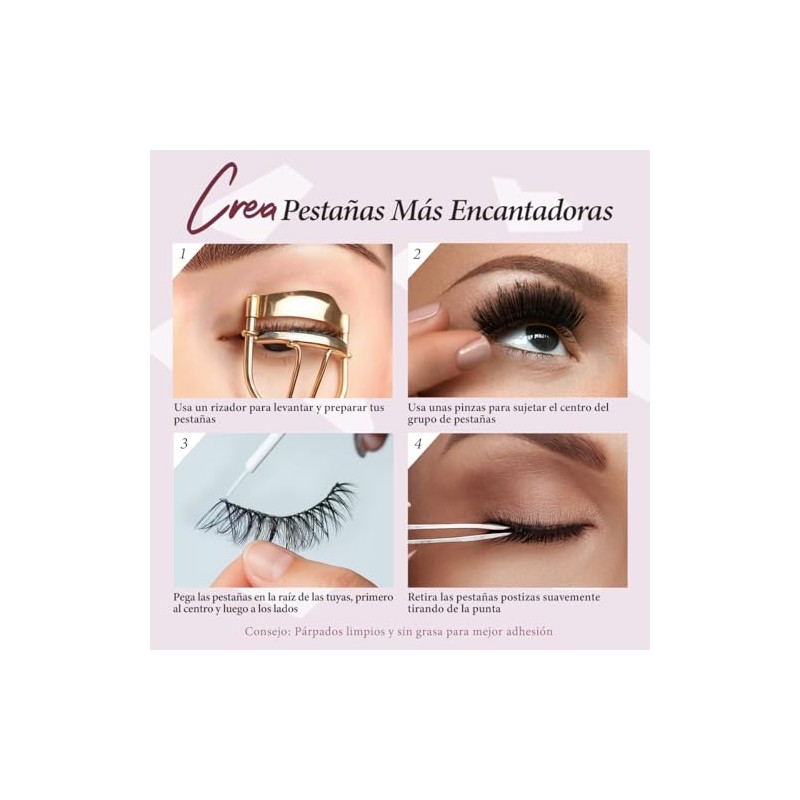 LashCode Pestañas Postizas 3D – Fluffy, One-Piece Design, Aptas para