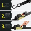 DC Cargo Mall Auto Retractable Ratchet Straps (4-Pack) 1” x