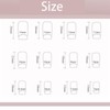 Press on Nails French Design Floral - Medium Square Shiny