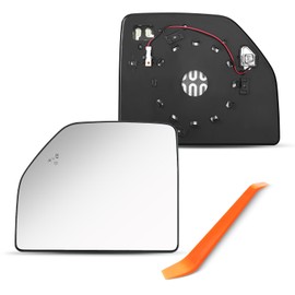 Upper Driver Side Mirror Compatible with Ford F150 2015-2020, F250 2017-2022, F350 2017-2019, Left Side Mirrors Replacement Glass with Blind Spot, Power Heated