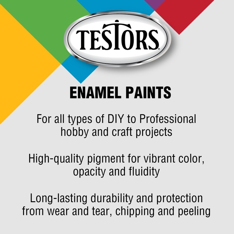 Testors 1150TT Enamel Paint, 0.25 Oz, Flat Red
