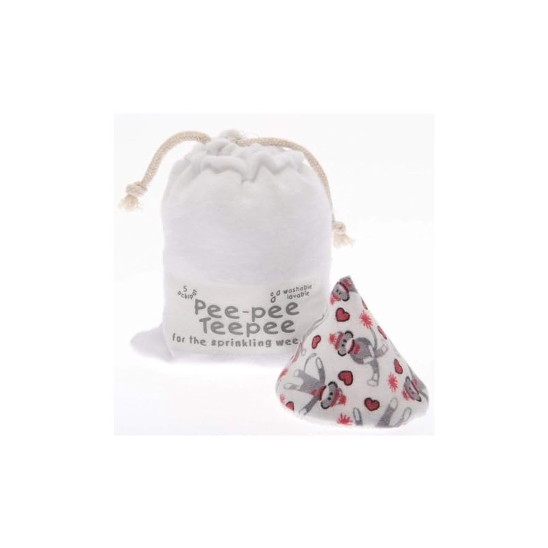 Pee-pee Teepee Sock Monkey White - Laundry Bag