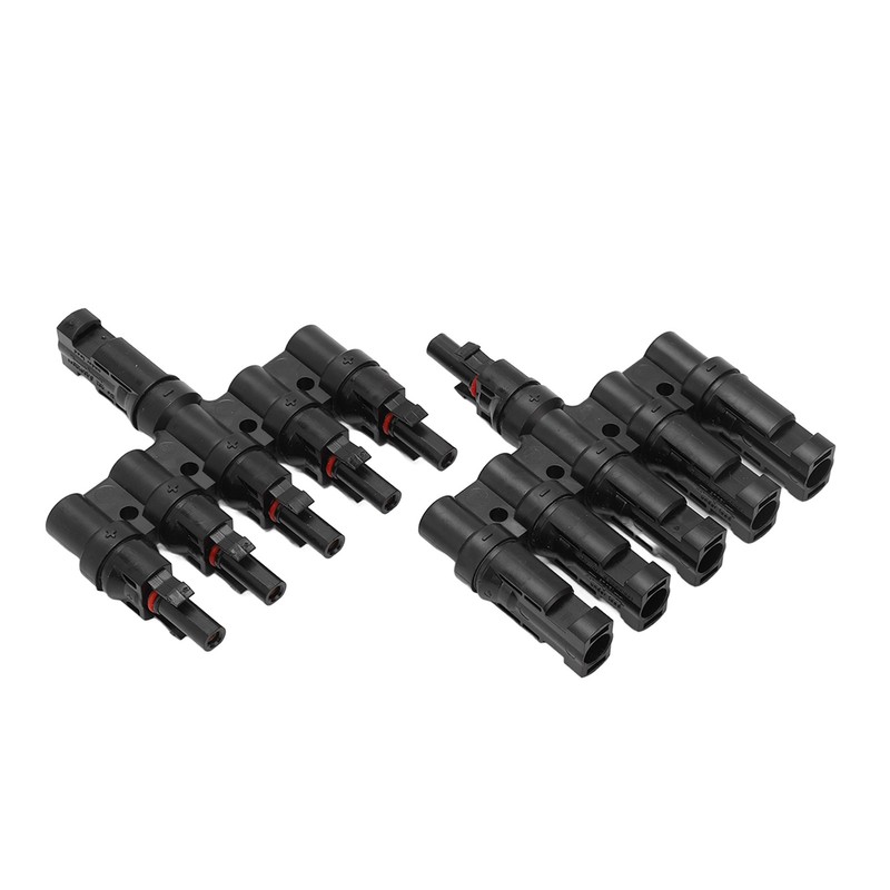 1 Pair Solar Panel Connector T Branch Cable Splitter Coupler