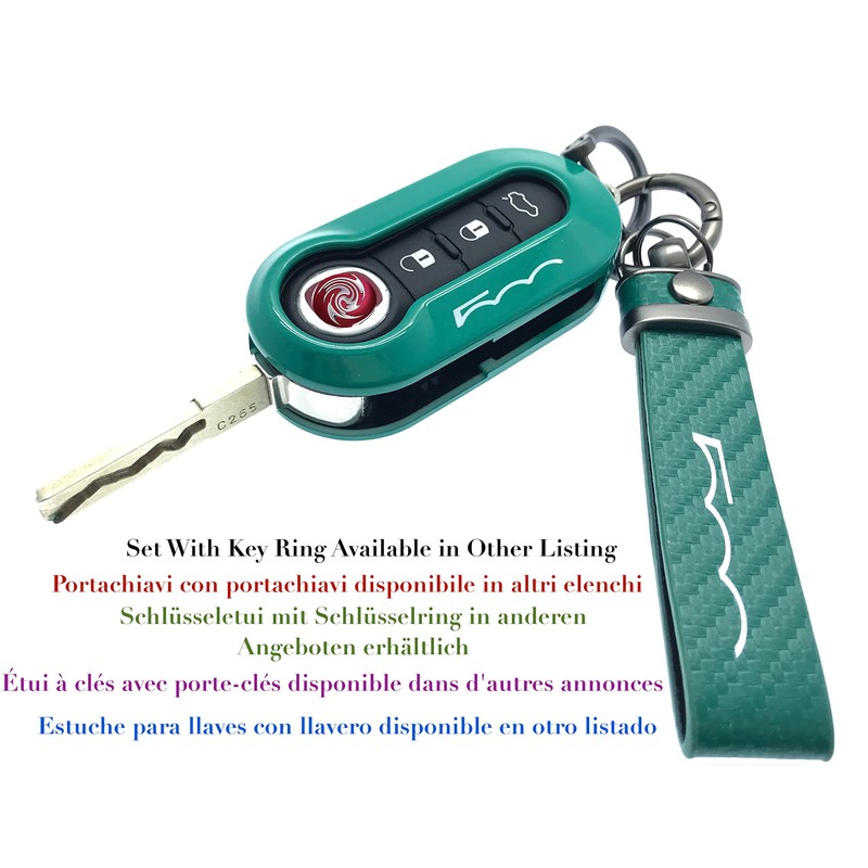 Nordecco Shiny Keychain Case Compatible with Fi at 500C 500-500L