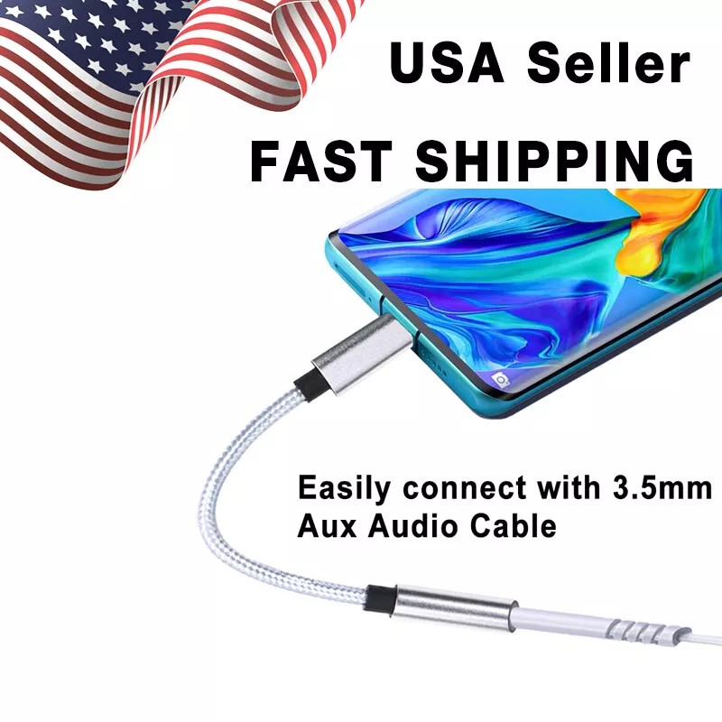 Universal USB C Type C Adapter to 3.5MM Aux Audio