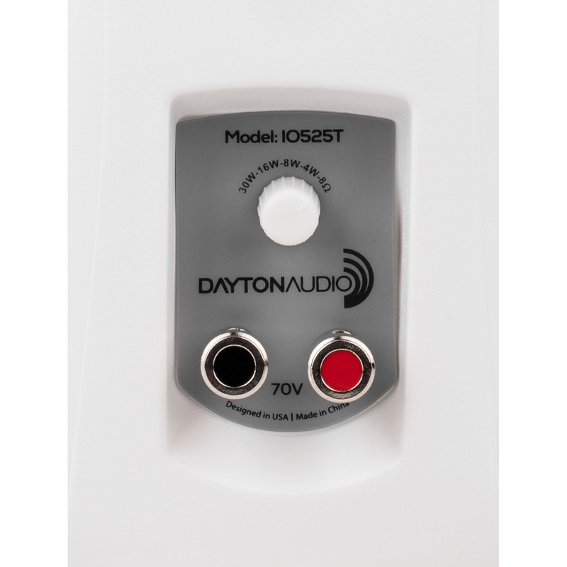 Dayton Audio IO525WT 5-1/4" 2-Way 70V Indoor/Outdoor Speaker Pair White