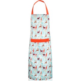 Zihuatailer Waterproof Apron for Women PVC Cooking Apron, Deer