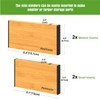 ANTOWIN 4 x adjustable bamboo drawer dividers