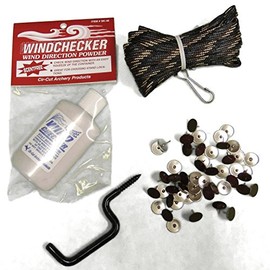 4 PC TREESTAND HUNTER VALUE PACK - WIND DIRECTION CHECKER - CAMO PULL UP CORD - REFLECTIVE TRAIL MARKER TACKS - BOW GEAR HANGER Archery Bowhunting Bowhunter Accessories