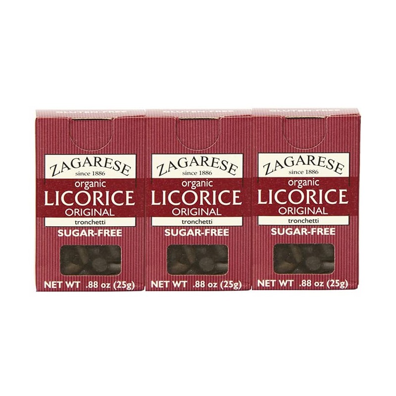 Zagarese Organic Licorice Original flavor, Flip Top Box, 0.88 Ounce,