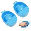 (Blue) - 2pcs Manicure Bowls Nail Soaking Bowl Nail Art