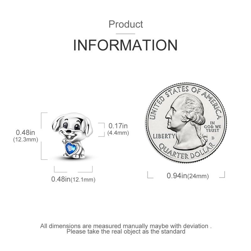 Parmuz 925 Sterling Silver Charms for Bracelet Woman Love Heart