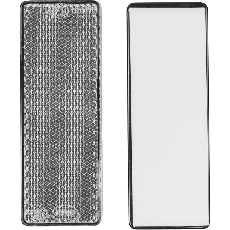 Rectangular Reflectors for Sticking, Pack of 4, White, 88 x