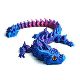 3D Printed Dragon Model with Eyes,Flexible Animals Toy Statue,Movable Joints,Home Office Decor,Interesting Toys for Autism/ADHD,Festival Gifts toco,Fidget Toys, Executive Desk Animals Toy