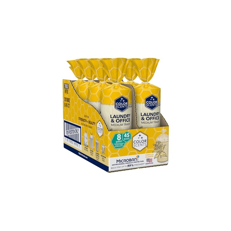 Color Scents Medium Trash Bags - 8 Gallon, 360 Total