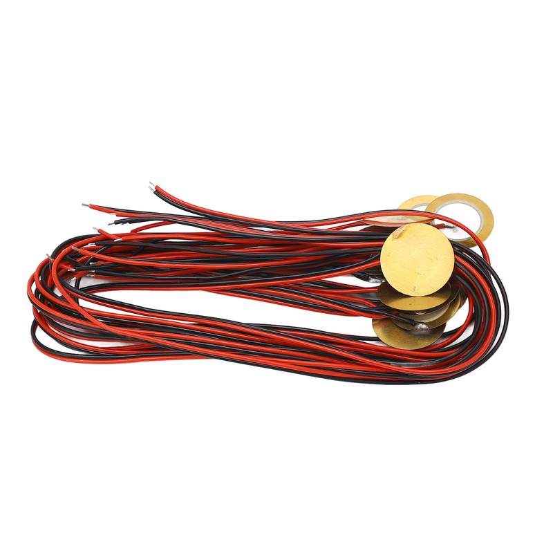 12PCS 27mm Piezo Discs with Wire Brass Piezoelectric Disk Piezo