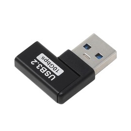 INEX USB Adapter A Male to C Female Left L Type 10Gbps U32AC-LFAD