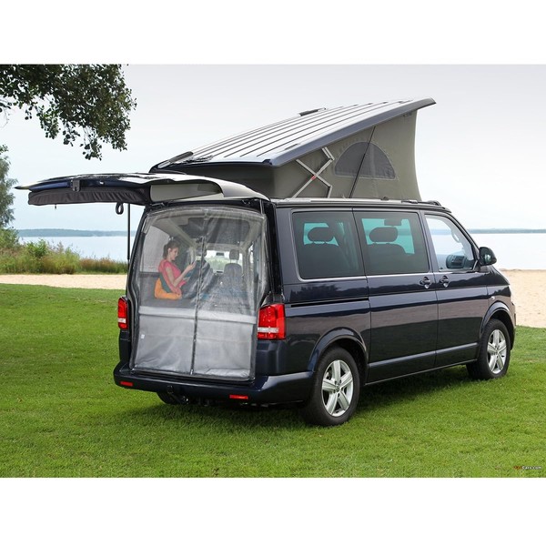 T5 Car Tailgate Wing Door Sun Protection 180 x 150 cm Magnetic Black Mesh Mosquito Net Fly Screen Boot Cover Sun Protection for Roof T4 T6 Motorhome Caravan Camping Accessories