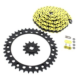 1997-1999 fits Yamaha YFS 200 Blaster Yellow O-Ring Chain & Black Sprocket 12/40 92L