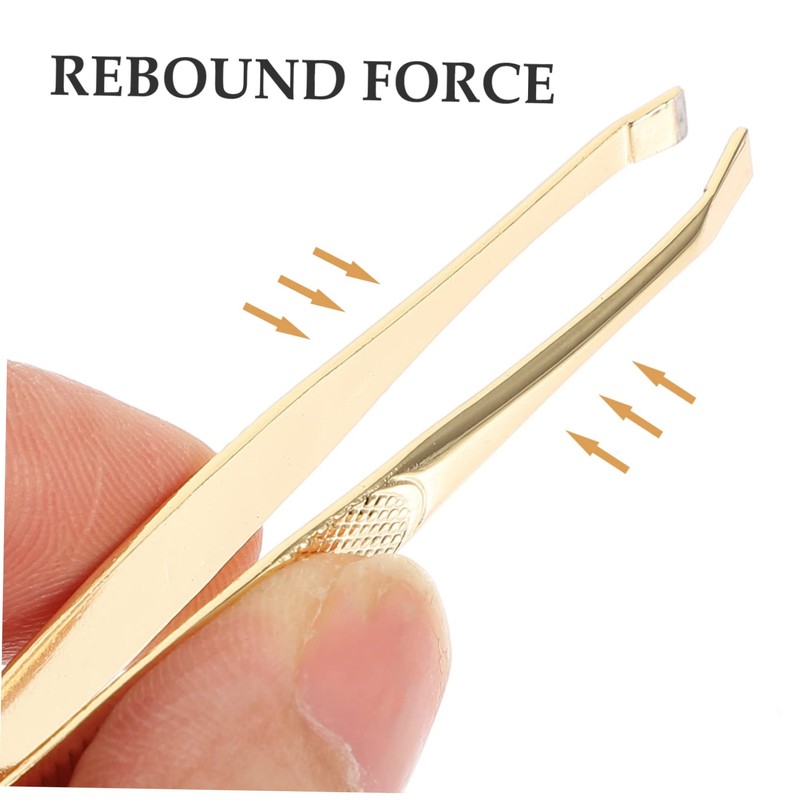 TOVINANNA 2pcs Durable Eyebrow Clip Ergonomic Tweezers Kit for Precision