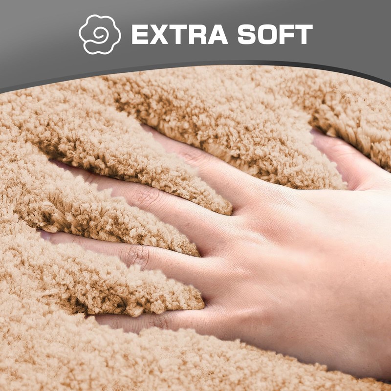 wyewye Microfibre Bath Mat, Toilet Mat, 2cm Super Thick Bath