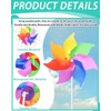 JUKOTA 8 Stück Vogelabwehr Windrad, Regenbogen Windrad Balkon, Windrad Kinder,