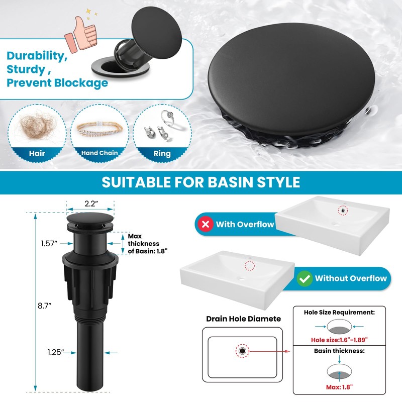 gotonovo Single Handle Vessel Sink Faucet 360° Swivel Bathroom Faucet