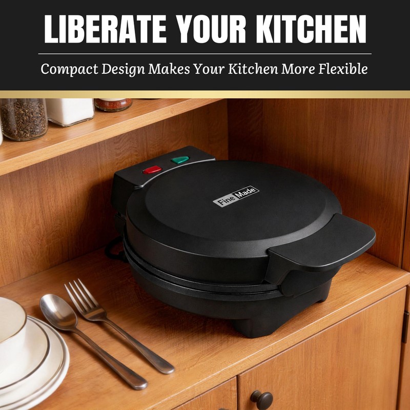 FineMade 7 Inches Classic Waffle Maker Machine, belgian waffle maker