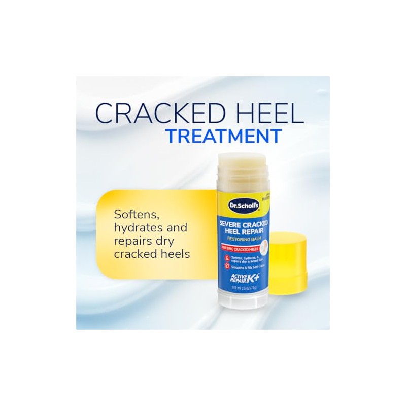 Dr. Scholl's Bálsamo reparador de talón agrietado, 2.5 onzas, con