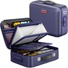 Aollewoiti Fireproof Document Box, Hard Case Fireproof Box with Lock,