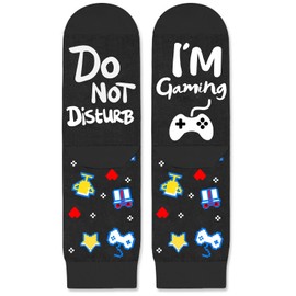 Do Not Disturb I'm Gaming Socks Funny Socks Gamer Socks Stocking Stuffers for Boys